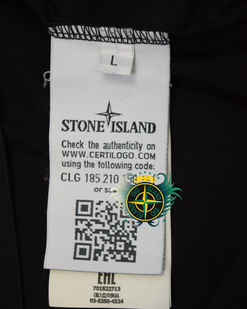 Stone Island Long Sleeve Patch Project T-Shirt Black detail view