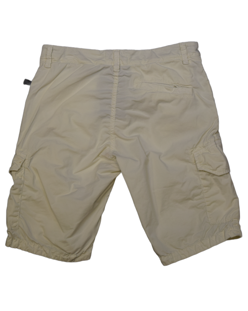 Stone Island Kids Cargo Shorts Ivory back view