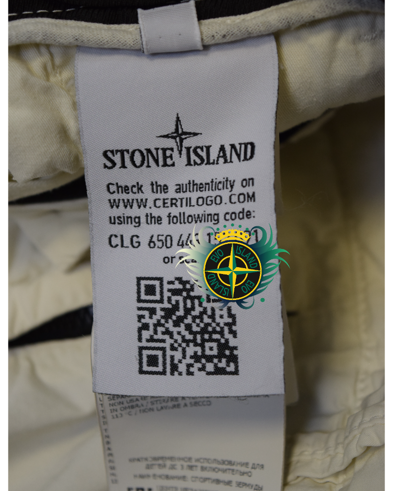 Stone Island Kids Cargo Shorts Ivory detail view