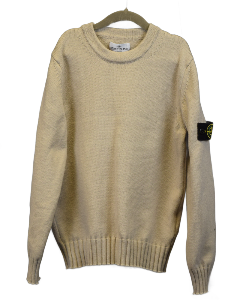 Stone Island Kids Crewneck Knit Cream front view