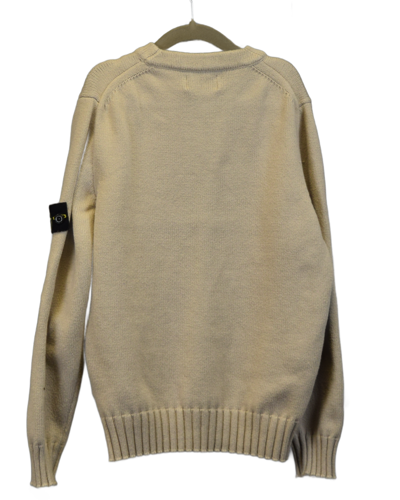 Stone Island Kids Crewneck Knit Cream back view