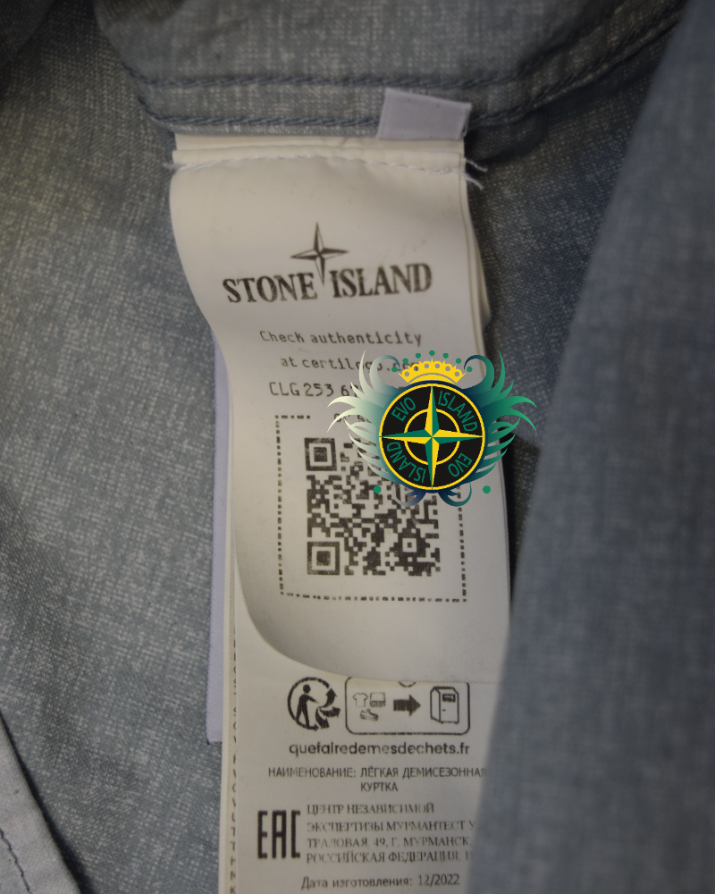 Stone Island Marina Chalk Plated Short Sleve Shirt Light Blue detail view