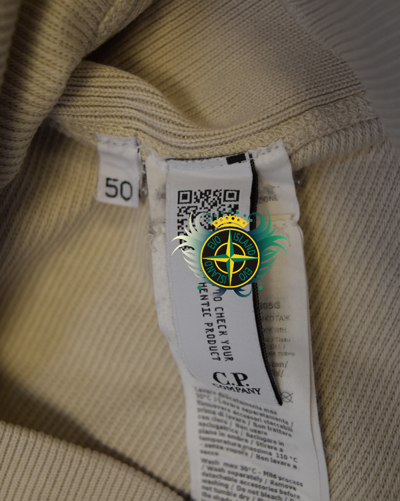 C.P. Company Lense Hoodie Off White detail view