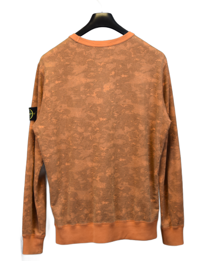 Stone Island Camo Print Sweatshirt Orange back view