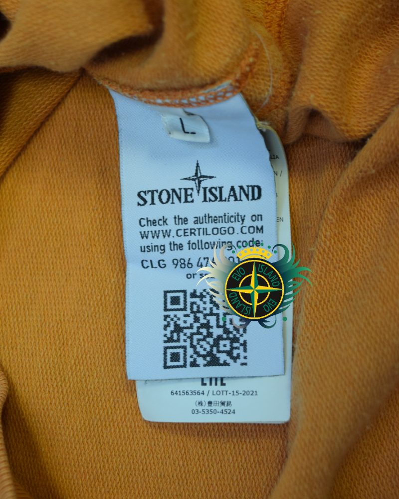 Stone Island Camo Print Sweatshirt Orange detail view