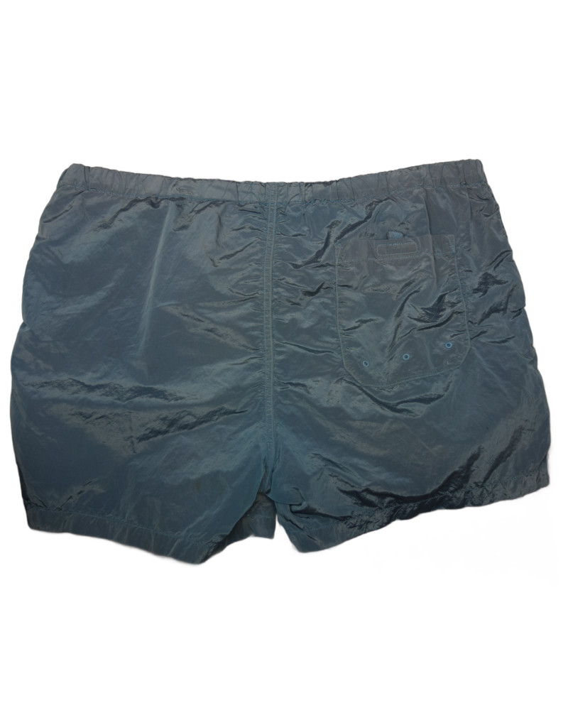 Stone Island Nylon Metal Swim Shorts Turquoise back view