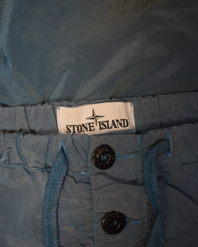 Stone Island Nylon Metal Swim Shorts Turquoise detail view