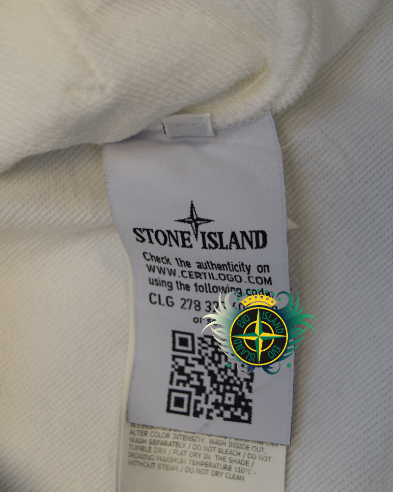Stone Island Hoodie White detail view