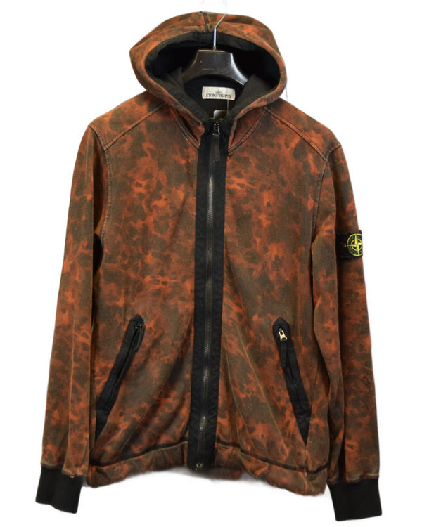 Stone Island Tortoise Camo Zip Up Sweatshirt Tortoise front view