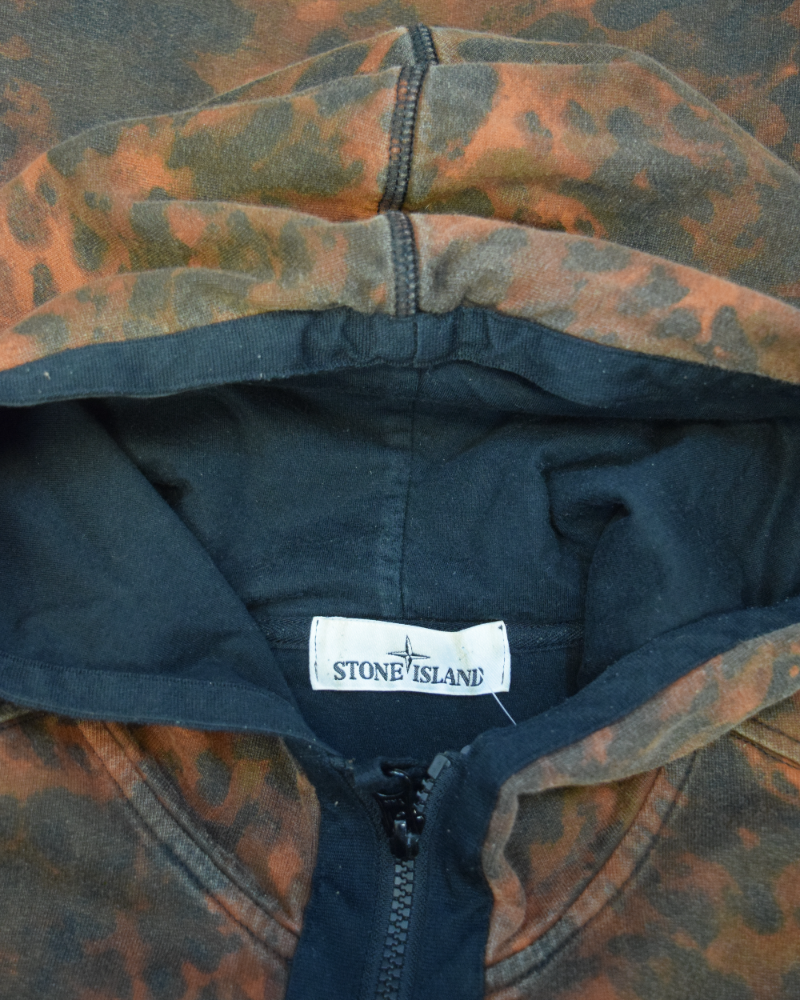Stone Island Tortoise Camo Zip Up Sweatshirt Tortoise detail view