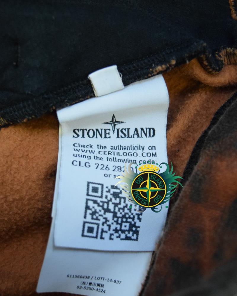 Stone Island Tortoise Camo Zip Up Sweatshirt Tortoise detail view