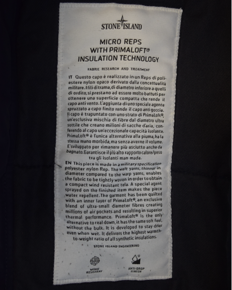 Stone Island Micro Reps With Primaloft Insulation detail view