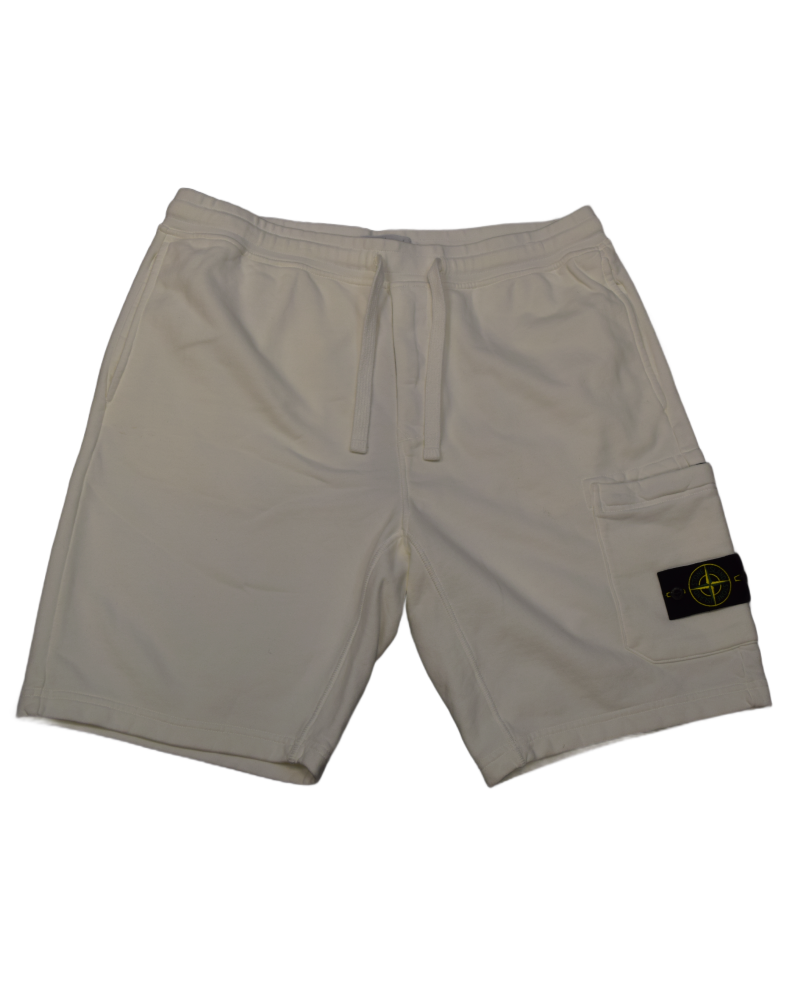 Stone Island Jogger Shorts White front view