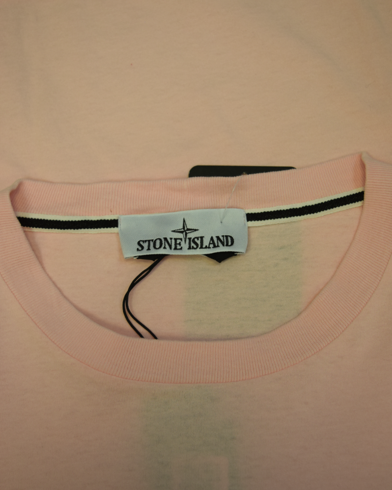 Stone Island Distrorted Chest Print Pink detail view