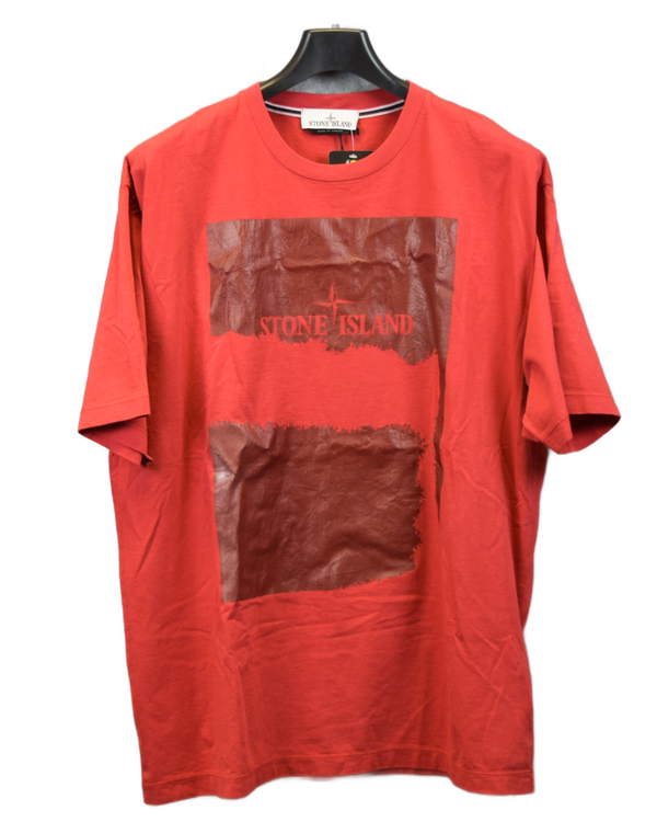 Stone Island Big Print T-Shirt Red front view