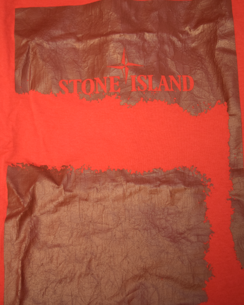Stone Island Big Print T-Shirt Red detail view