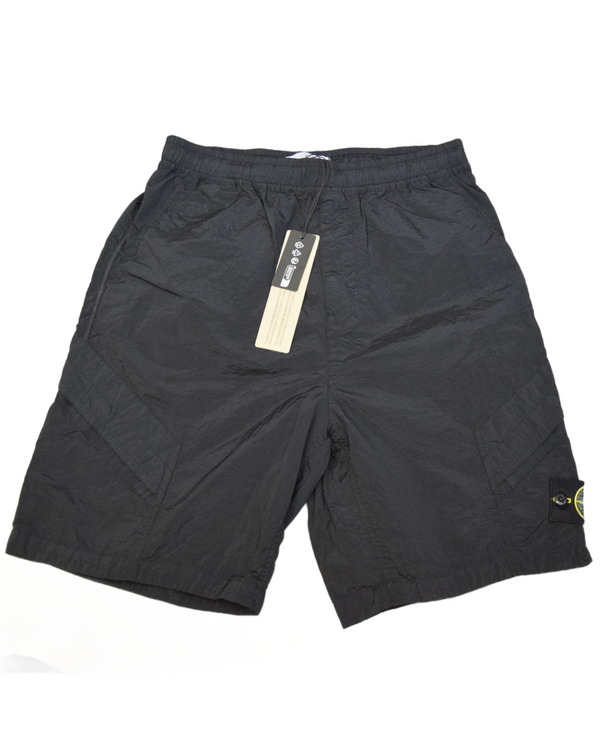 Stone Island Nylon Metal Cargo Shorts Navy Blue back view