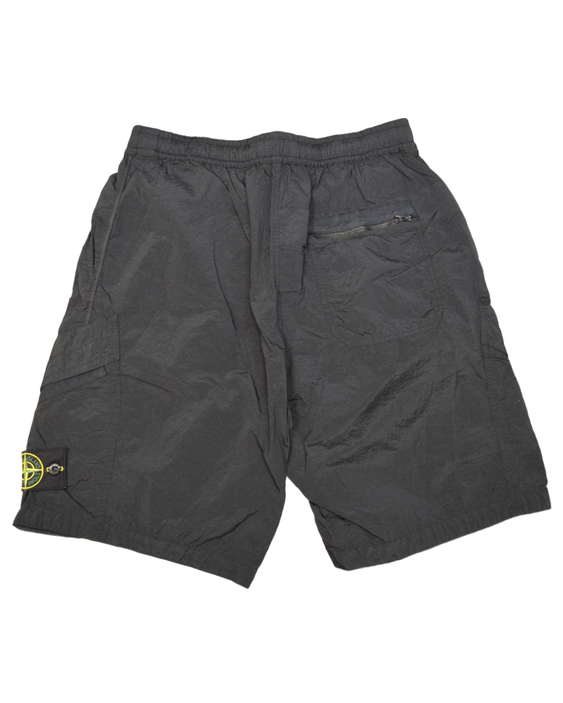 Stone Island Nylon Metal Cargo Shorts Navy Blue front view