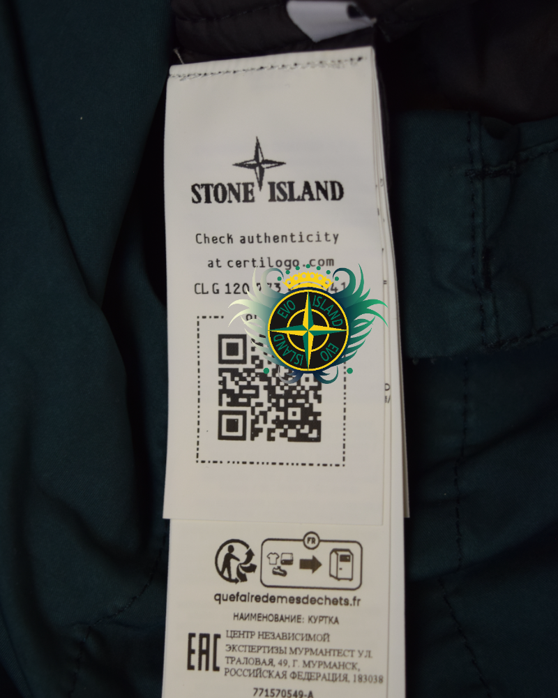 Stone island Poly Tela David light TC Green detail view