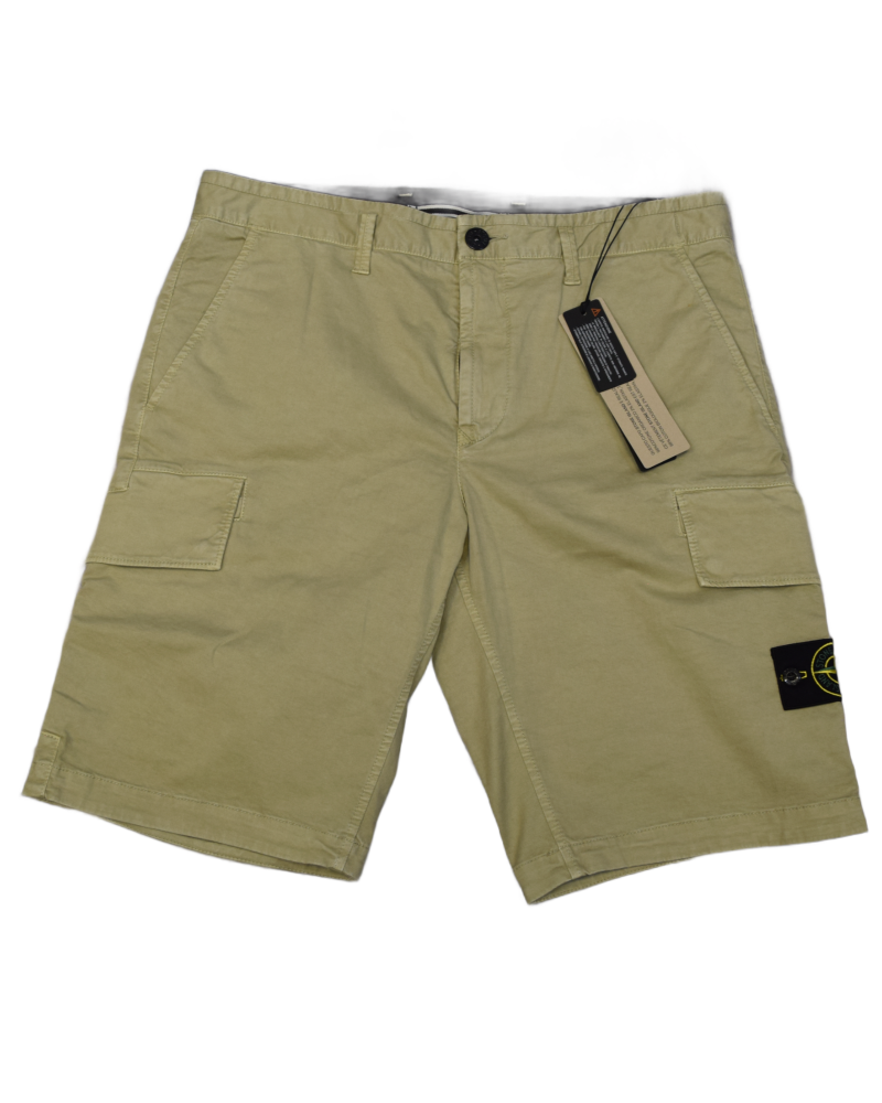 Stone Island Cargo Shorts Beige front view