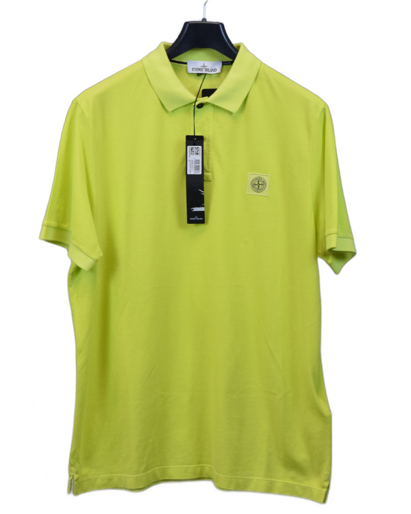 Stone Island Patch Project Polo Shirt Yellow front view