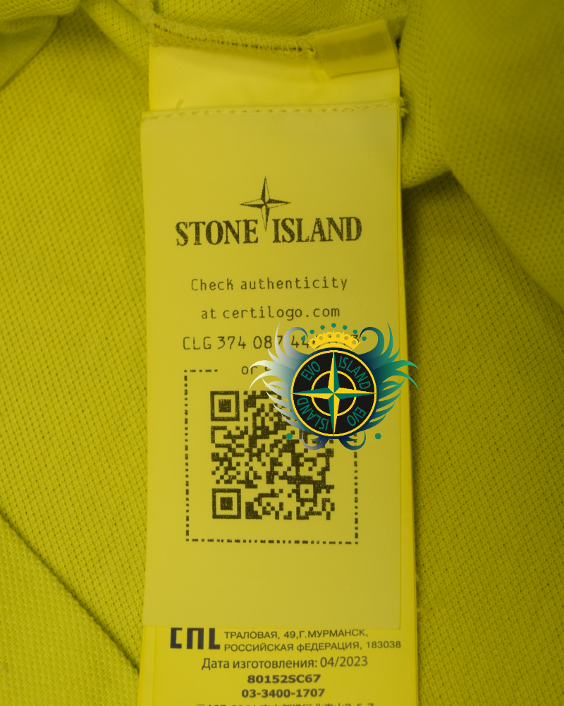 Stone Island Patch Project Polo Shirt Yellow detail view