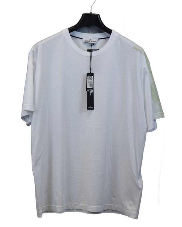 Stone Island Shoulder Print T-Shirt White front view