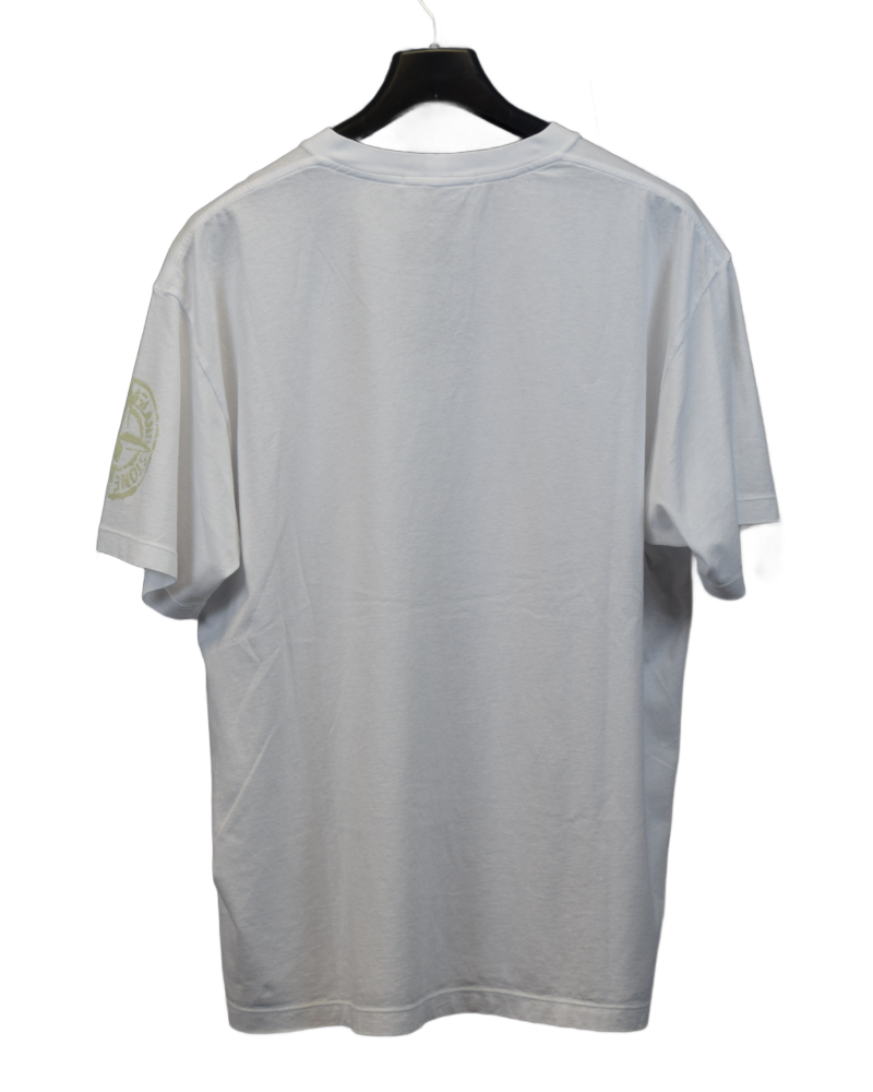 Stone Island Shoulder Print T-Shirt White back view