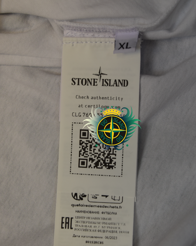 Stone Island Shoulder Print T-Shirt White detail view