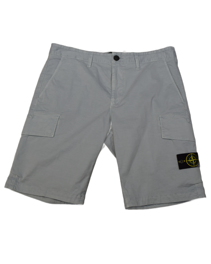 Stone Island Cargo Shorts Light Blue front view