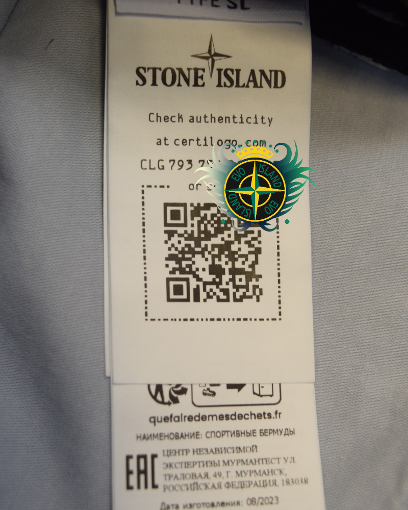Stone Island Cargo Shorts Light Blue detail view