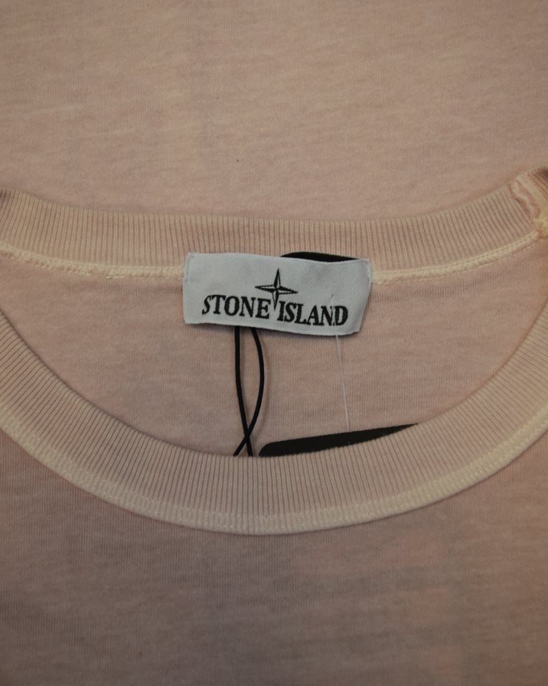 Stone Island Embroidered Logo T-Shirt Pink detail view
