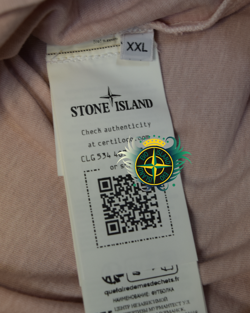Stone Island Embroidered Logo T-Shirt Pink detail view