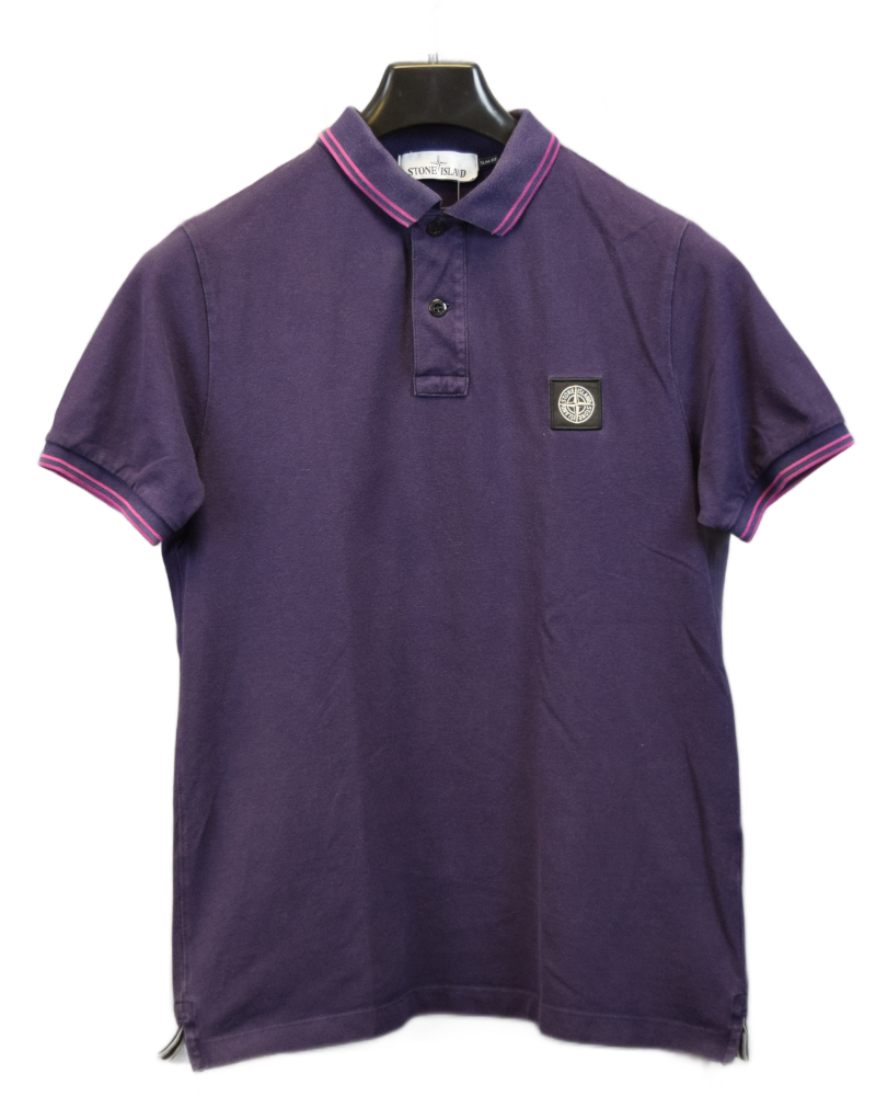 Stone Island Patch Project Polo Purple front view