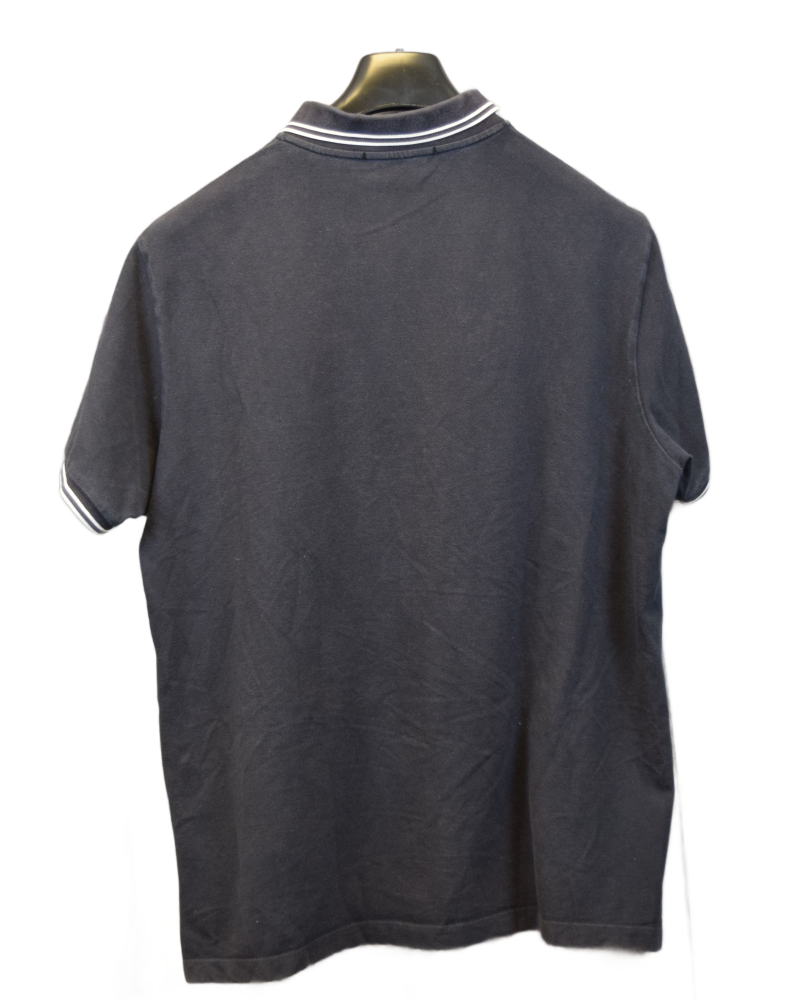Stone Island Patch Project Polo Shirt Navy Blue back view