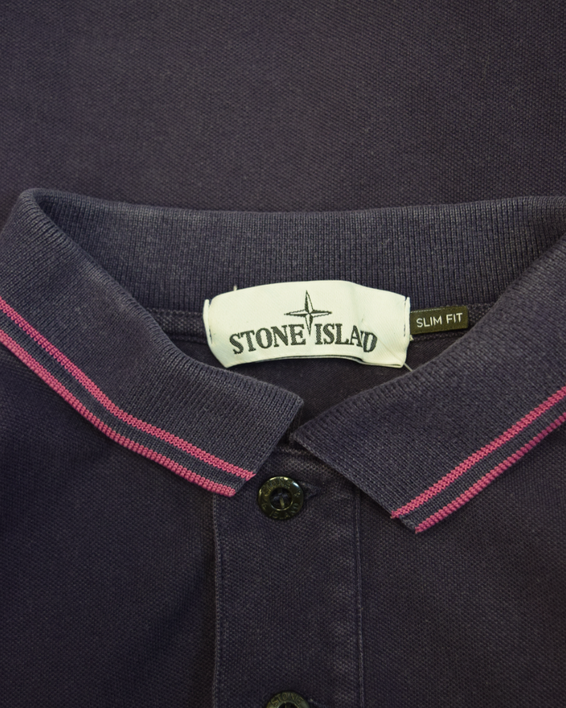 Stone Island Patch Project Polo Purple detail view