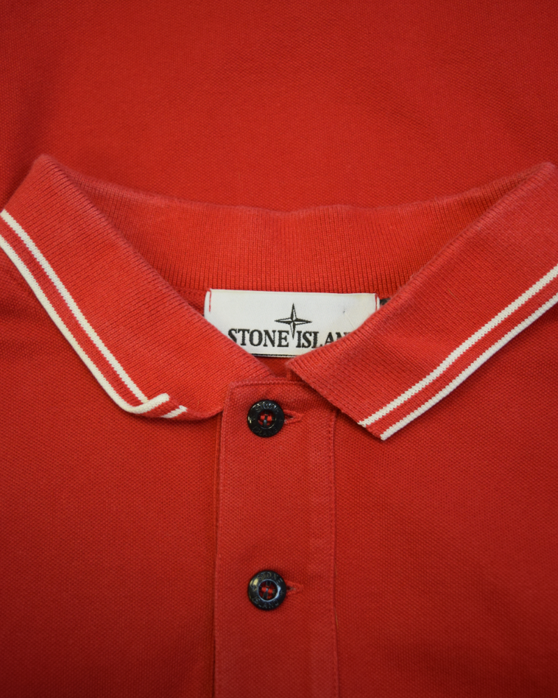 Stone Island Patch Project Polo Shirt Red detail view