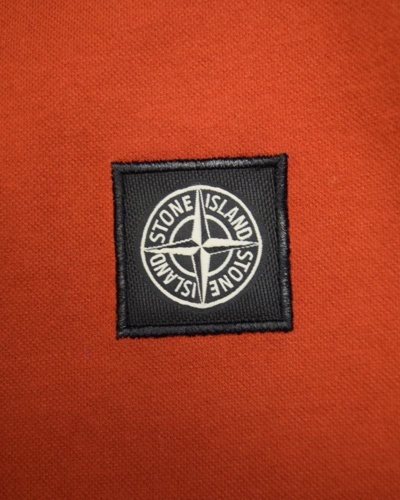 Stone Island Patch Project Polo Red detail view