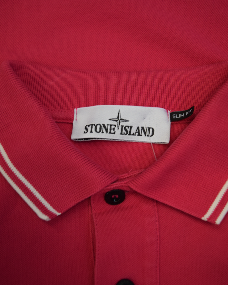 Stone Island Patch Project Polo Pink detail view