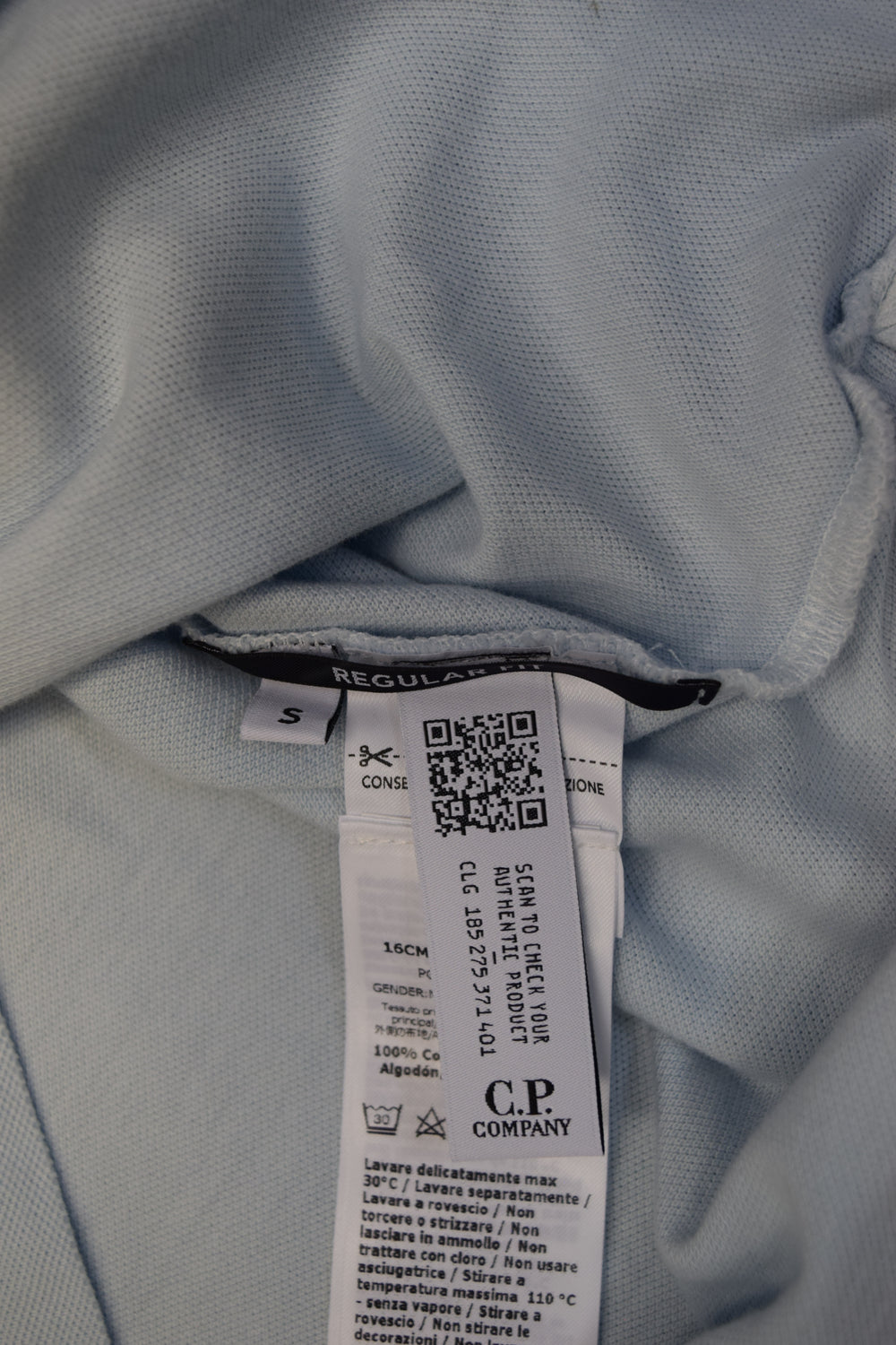 C.P. Company Resist Dye Polo Shirt Baby Blue
