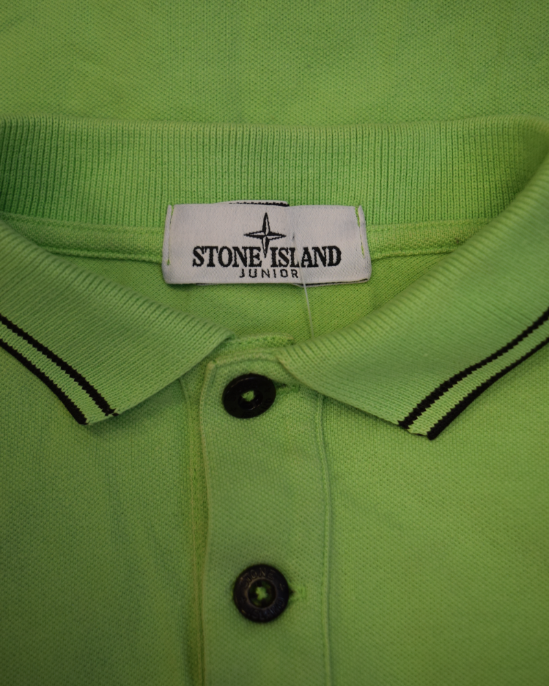 Stone Island Kids Patch Project Polo Shirt Green detail view