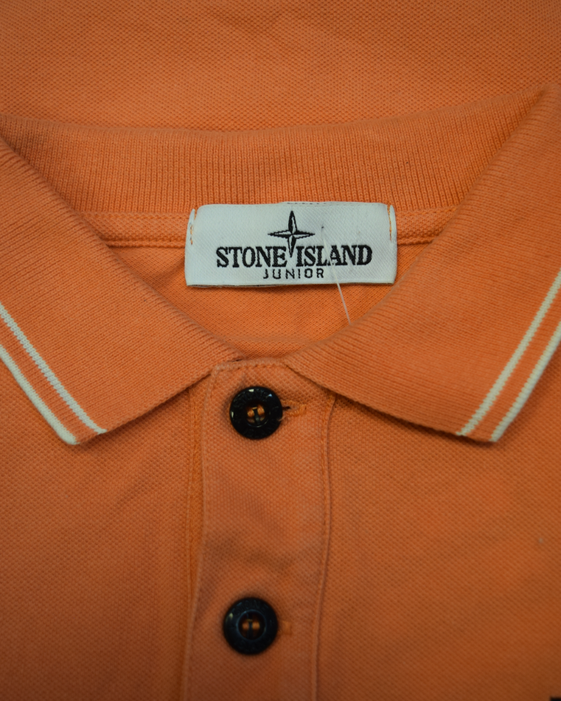 Stone Island Kids Patch Project Polo Shirt Orange detail view