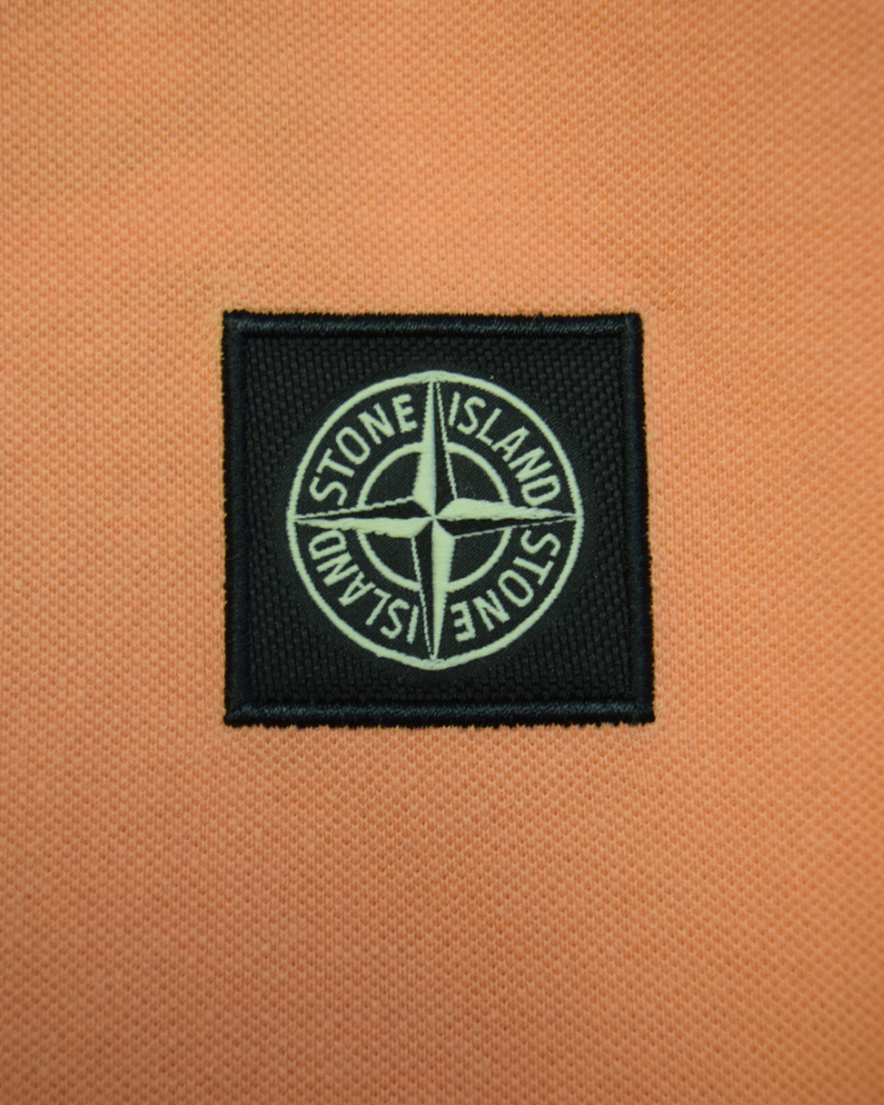 Stone Island Kids Patch Project Polo Shirt Orange detail view