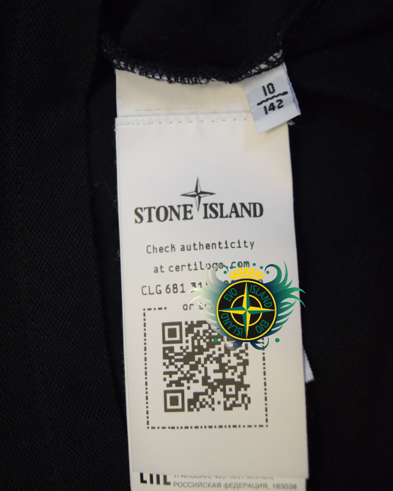 Stone Island Kids Compass Patch Logo Black detail view