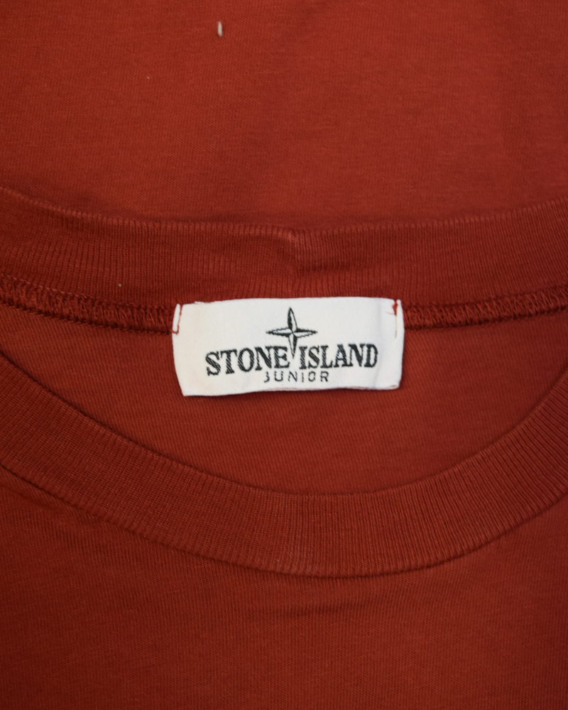 Stone Island Junior Patch Project T-Shirt Red detail view