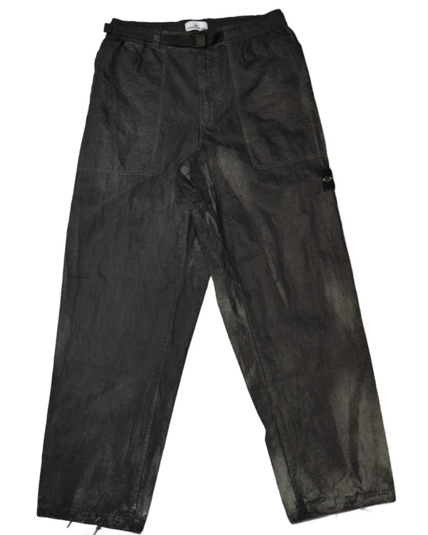 Stone island Dense Nylon Reflective cargos Dark Grey front view