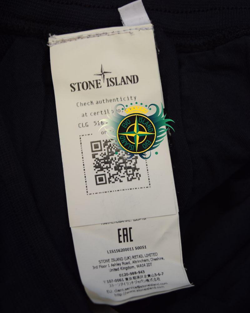 Stone Island Jogger Shorts Navy Blue detail view