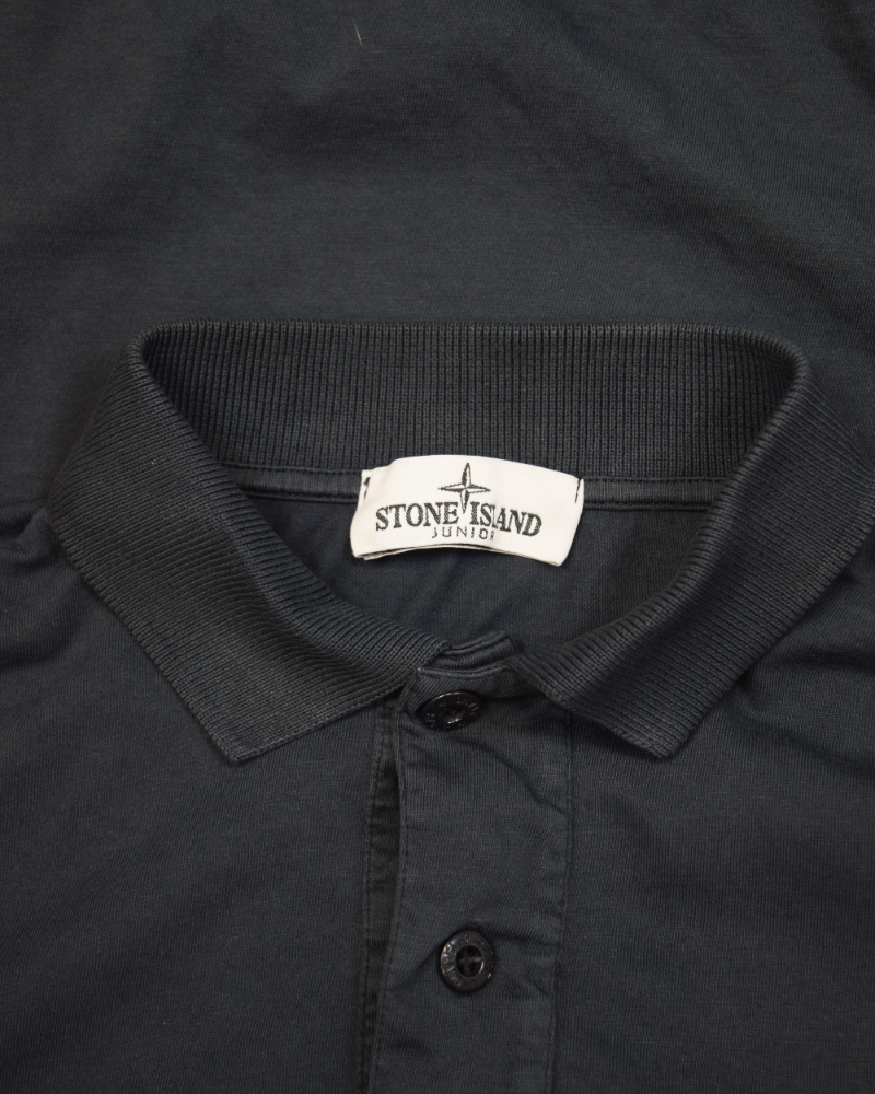 Stone Island kids Patch Project Polo Shirt Navy Blue detail view