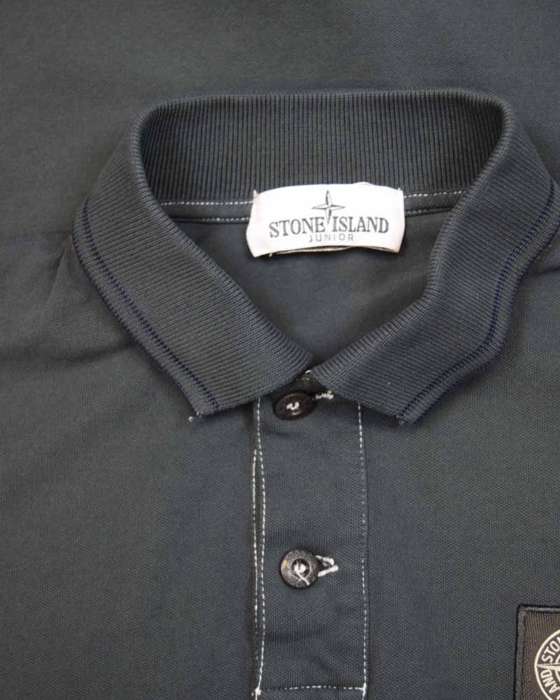 Stone Island kids Patch Project Polo Shirt Navy Blue detail view