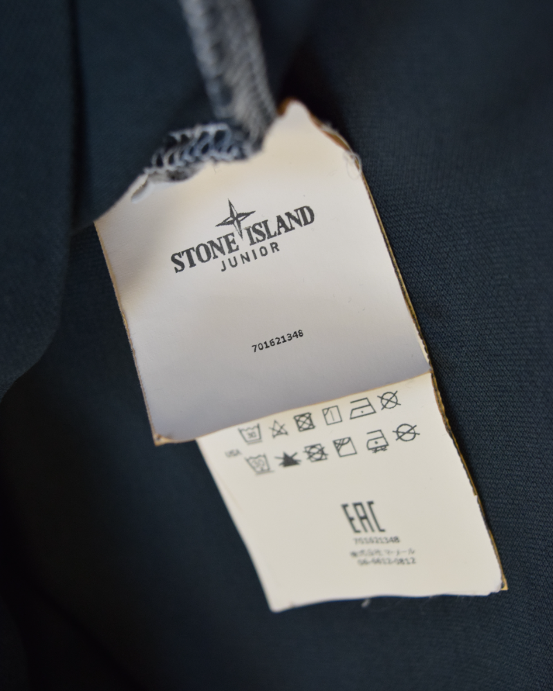 Stone Island kids Patch Project Polo Shirt Navy Blue detail view
